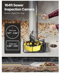 VEVOR Sewer Camera Pipe Inspection Camera 50M / 164FT Cable 4.3 In. LCD Monitor