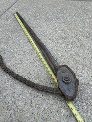 Antique Billings & Spencer No. 37 Pipe Chain Wrench USA 37&rdquo; Plumbing Tool