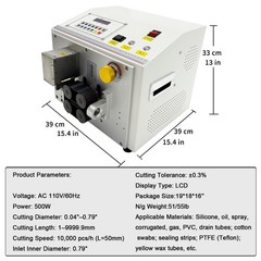 Automatic Tube Cutting Machine 110V, 500W, &plusmn;0.1mm Precision, 0.04-0.79&Prime;, LCD