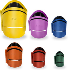 6 Piece Metal Pipe Cutting Guide Kit Sizes Include: 1-5/8&ldquo; 1-7/8&rdquo; 2-3/8&ldquo; 2-7/8 &rdquo;