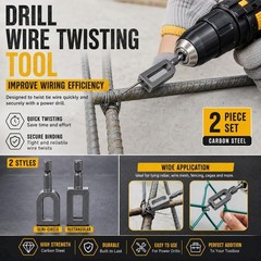 2 PCS Wire Twister Tool for Drill, Wire Twisting Tool with 1/4 Inch Hex Shank&hellip;