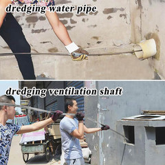 Heavy Duty Sewer Drain Snake for Outdoor,Flat,Manual,Length 30M/98.4Ft,Width 2.5