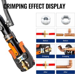 Hydraulic Copper Press Tool, Pex Crimping Tool with 1/2&Prime;, 3/4&Prime;, 1&Prime; Dies for Copp