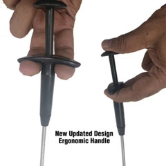 24 In. Ergonomic Handle, Flexible, 4 Claw Pick-Up Tool, Jewelry Retriever, Clog
