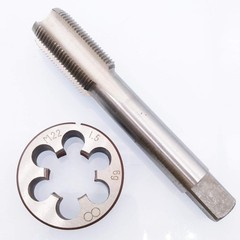M22 x 1.5mm Tap and Die Set &ndash; 117mm Tap Length, 45mm Die OD &ndash; Metric Thread