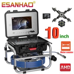 50M HD Drain Sewer Camera Pipe Inspection Camera Meter Counter 10inch Monitor