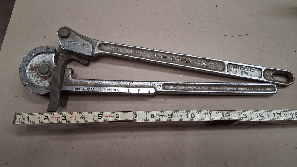 RIDGID 398 Pipe Bender 1/2&Prime; OD 1-1/2&Prime; Radius Plumbing Tool Made in USA Vtg