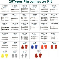 812Pcs Pin Connector Kit with Crimping Pliers &ndash; Terminal Pin 1/1.5/1.8/2/2.2/2.3