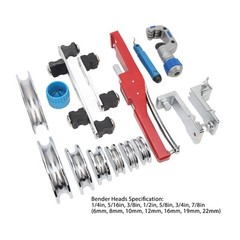 Tube Bender Kit Compact Tubing Bender Multiple Sizes Bending Heads 3/16