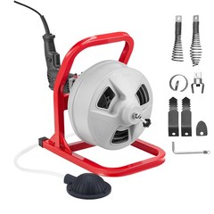 VEVOR Drain Cleaner Machine 50FT x 5/16&Prime; Manual Feed with 228RPM Electric Drill