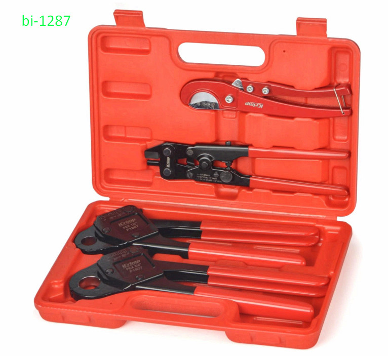 1807CN PEX Crimp Tool Kit w/Cutter & Ring Removal for 1/2&Prime; & 3/4&Prime; PEX