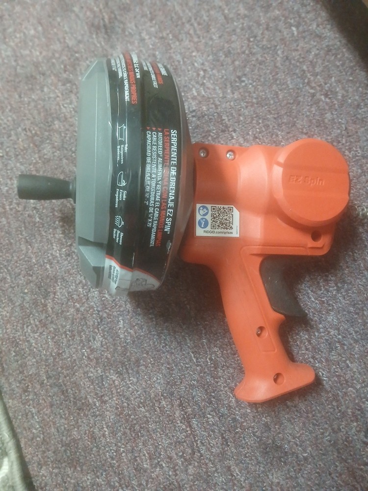 RIDGID EZ SPIN Drain Cleaning Snake Auger