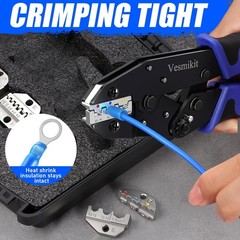 Crimping Tool Set 6PCS &ndash; Ratchet Wire Crimping Tool for Heat Shrink,Insulated&hellip;