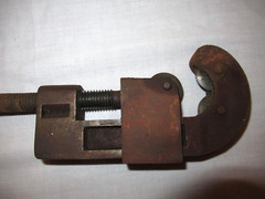 Vintage Barnes Cutter, 3-wheel pipe cutter #1, Reed Mfg. Co, 1-1/2&Prime; diameter Max