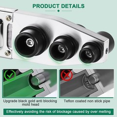 Plastic Pipe Welder Tool, 110V for PE PPR PVC, 0.79/0.98/1.26&rdquo; Die, Digital Dis