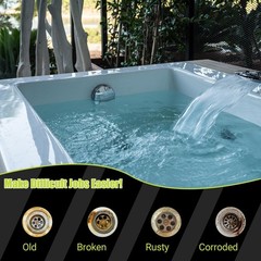 Tub Drain Removal Tool, Plating Coating Tub Drain Extractor with 1-inch Socke&hellip;