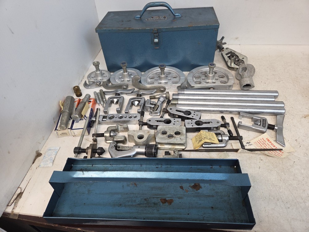 Imperial Eastman Tubing Bender Kit Set Lot In Metal Case
