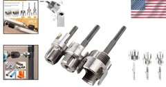 Heavy-Duty 3-Piece Internal & External Pipe Thread Cutter for Electric Drills