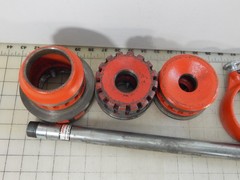 Ridgid Ratchet 12-R Pipe Threader Die Head lot 3/4&Prime;, 1 & 2&Prime;, 2&prime; Bar