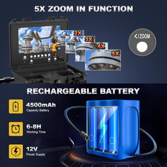 300FT Sewer Inspection Camera, 9&rdquo; HD Screen, Waterproof, DVR, 32GB