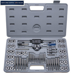 60-Pc Master Tap and Die Set &ndash; Include SAE Inch Size #4 to 1/2&rdquo; Metric&hellip;
