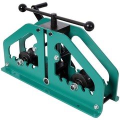 3-in-1 Pipe Bender w/ 3 Dies for Tube Up to 1.5&Prime; Green Manual Rolling Machine