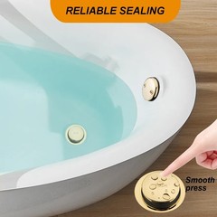 (1 Pack) Yariwiz 1-1/2&Prime; Golden Bathtub Tub Drain Kit Bath Waste Overflow Drai&hellip;