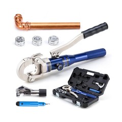 IBOSAD Copper Tube Fittings Hydraulic Pipe Crimping Tool with 1/2&Prime;,3/4&Prime; and 1&hellip;