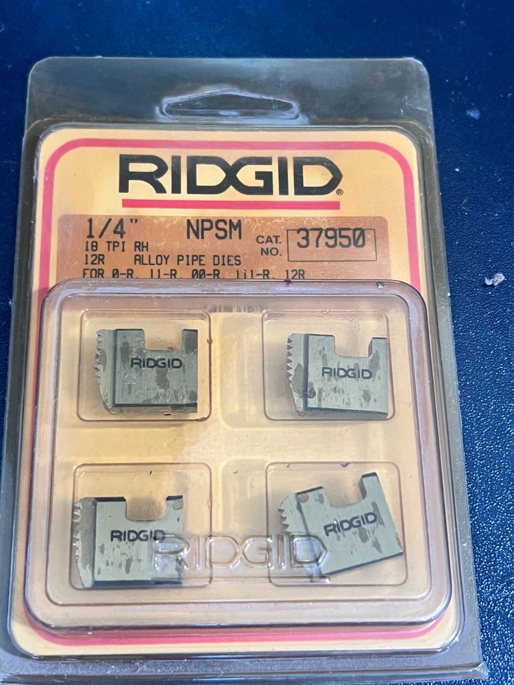 RIDGID 1/4&Prime; NPSM Alloy Steel Pipe Dies 37950 &ndash; 1 Pack