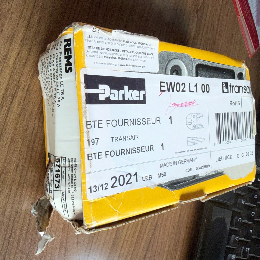 REMS LE 76A JAW 110 Parker Transair EW02 L1 00 for 3&Prime; 76mm Aluminum Pipe