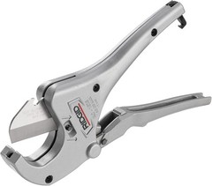 Heavy-Duty Ratcheting Pipe Cutter 1-5/8&Prime; Plastic Tubing Tool Aluminum Silver