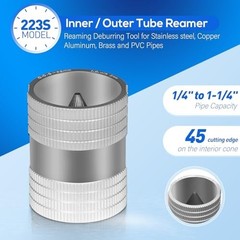 Inner/Outer Tube Reamer 1/4&Prime; to 1-1/4&Prime; Deburring Tool for Stainless Steel, Coppe
