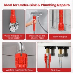 8 in-1 Multifunctional Sink & Faucet Installer Wrench &ndash; Plumbing Tool for Bathro