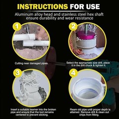 Premium PPR75 PVC Fitting Saver & Reamer Tool For Sch.40 PVC, CPVC and ABS Pipes
