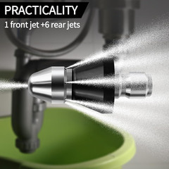 Sewer Jetter Nozzle,Stainless Steel,Drain Augers, Sewer Pipe Dredging