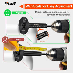 Inside Pipe Cutter,6 Pcs Saw Tooth Blades with 3 Inch Scale 1/4&Prime; Hex Shank, Cutt
