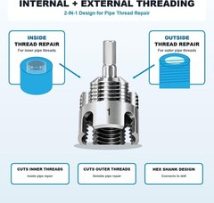 PVC Pipe er Kit, 3PCS Internal & External Pipe ing Tool Set for 1/2&Prime;, 3/4&Prime;, 1&hellip;