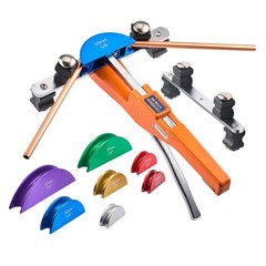 Uimoso Tubing Bender Kit 1/4-7/8Inch Ratcheting Pipe Bender with Aluminum Design