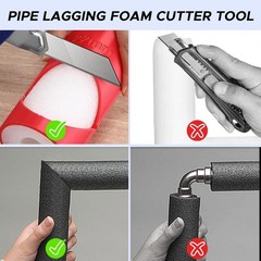 GDGJWL 6PCS Pipe Insulation Cutting Guide， Molded Foam Cutter Tool Green