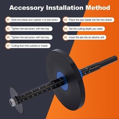 360&deg; Rotating PVC Pipe Cutter Set &ndash; Adjustable Depth, 5 HSS Blades, Portable Too