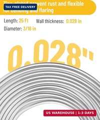 25 ft 3/16in Zinc-Plated Brake Line Flaring Tool Kit, Includes 3-in-1 Tube Bende