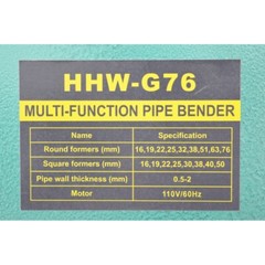 110V Electric Square Tube Round Tube Bender 1.5KW Steel Pipe Bending Machine