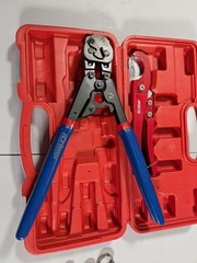 iCrimp PEX Clamp Cinch Tool & Pipe Cutter ASTM F2098 3/8-1in w/Case & Rings