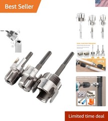 Heavy-Duty 3-Piece Internal & External Pipe Thread Cutter for Electric Drills