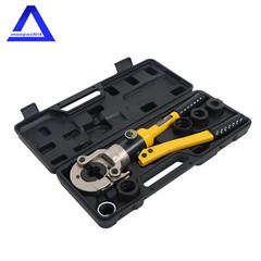 Copper Tube Fittings Crimping Tool w/ 1/2 3/4 & 1-inch Jaw Hydraulic Pipe Cutter