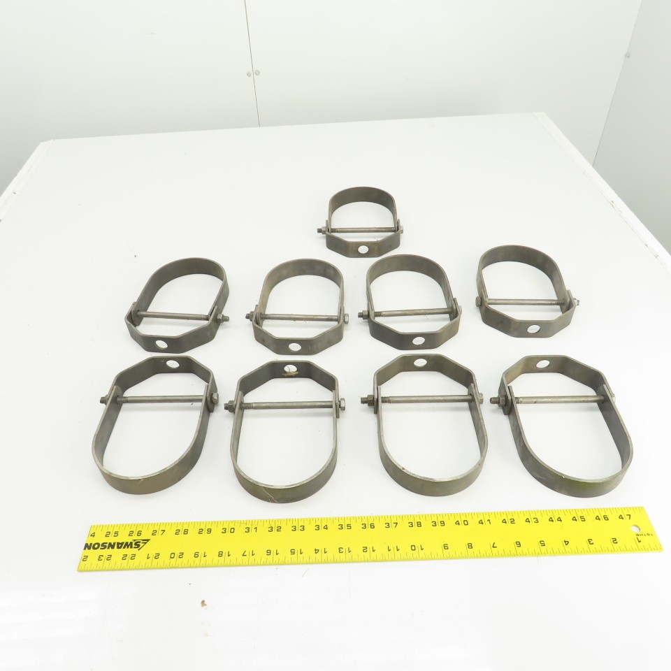 4&Prime; Pipe Pivoting Steel Anvil Clevis Hanger 7-3/4&Prime; H FIG 1 STD. Lot Of 9
