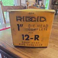 Ridgid 1&Prime; Die Head Complete for 12-R Drop Head Pipe Threader, New Old Stock