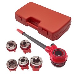 Ratcheting Pipe Threading Threader Die Bar Head Handle Tool Set 1/4&rdquo; 3/4&rdquo;