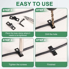 30Pcs 10mm(3/8&Prime;) Two Hole Pipe Strap, U Brackets Conduit Clamp