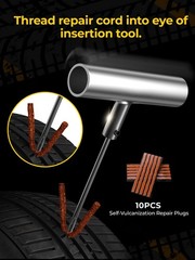 Tire Repair Kit with Plugs Fix Punctures & Plug Flats with Ease Heavy Duty F&hellip;